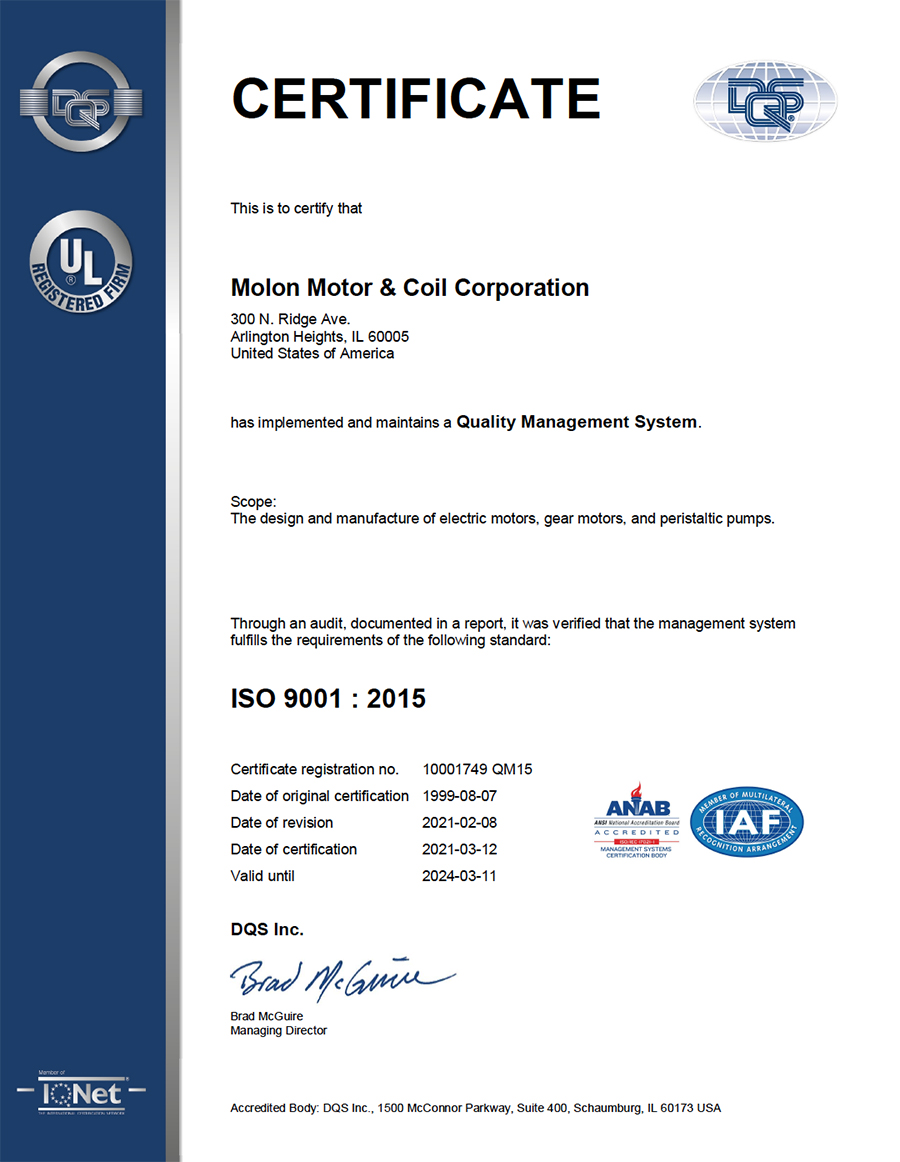 MOLON ISO 9001 2015